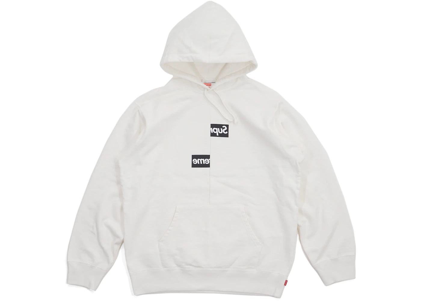 Supreme Comme des Garcons SHIRT Split Box Logo Hooded Sweatshirt White - vue secondaire A