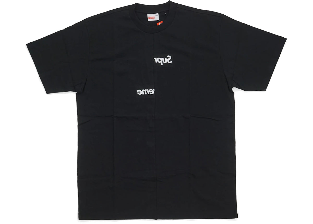 Supreme Comme des Garcons SHIRT Split Box Logo Tee Black - vue secondaire B