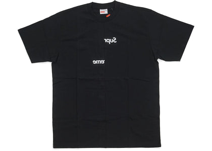 Supreme Comme des Garcons SHIRT Split Box Logo Tee Black - apparel view 2