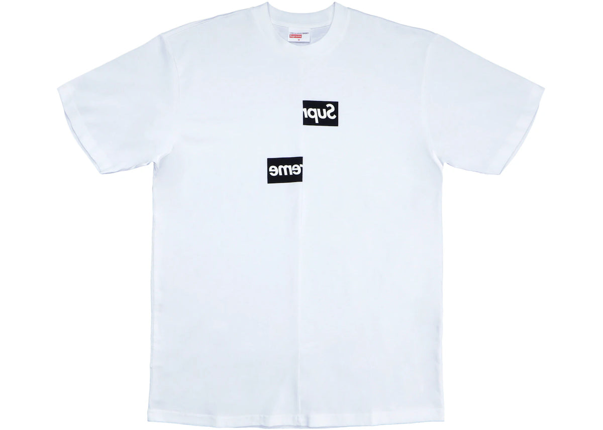 Supreme Comme des Garcons SHIRT Split Box Logo Tee White - vue secondaire A