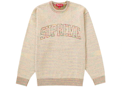 Supreme Contrast Arc Sweater White - authentic Supreme apparel