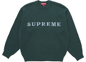 Supreme Contrast Logo Sweater (FW25) Pine