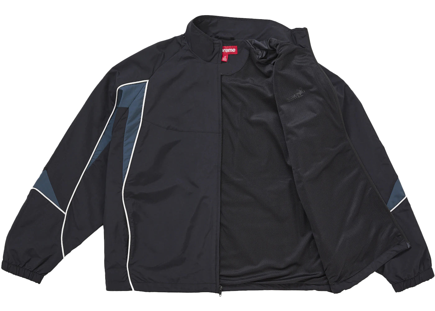 Supreme Contrast Piping Track Jacket Black - vue secondaire B