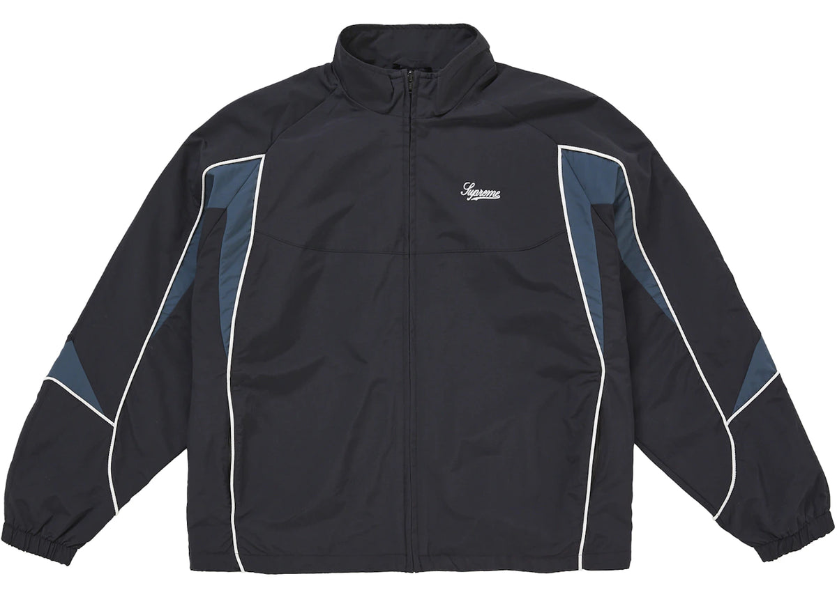 Supreme Contrast Piping Track Jacket Black - vue 360