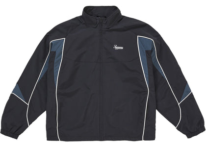 Supreme Contrast Piping Track Jacket Black - apparel view 2
