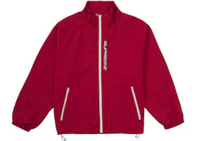 Supreme Contrast Zip Track Jacket Red