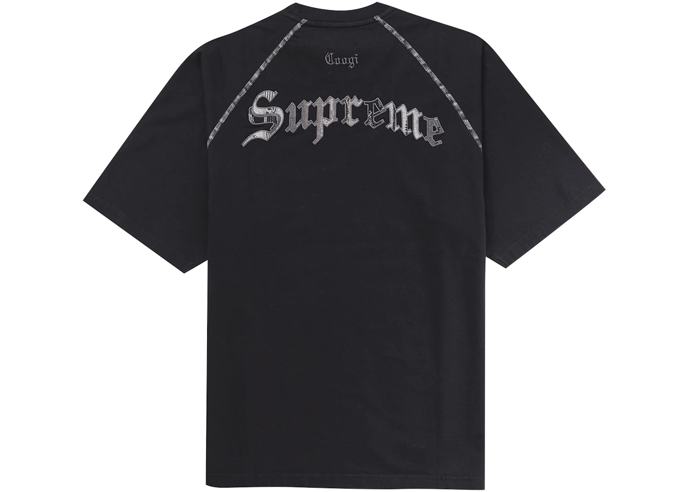 Supreme Coogi Raglan S/S Top Black - vue secondaire B