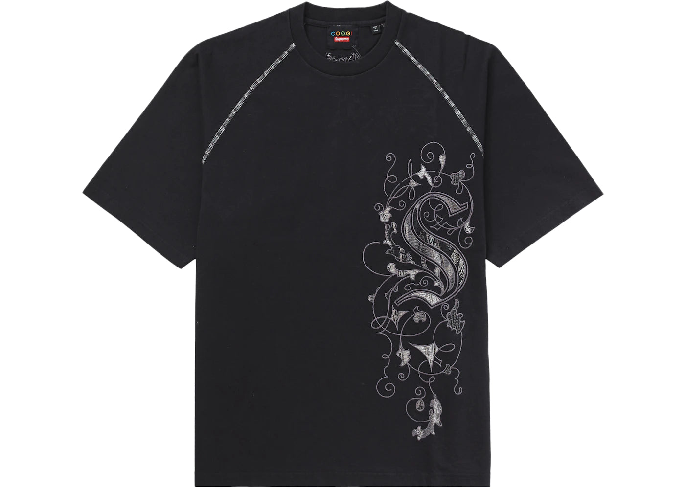 Supreme Coogi Raglan S/S Top Black - vue secondaire A