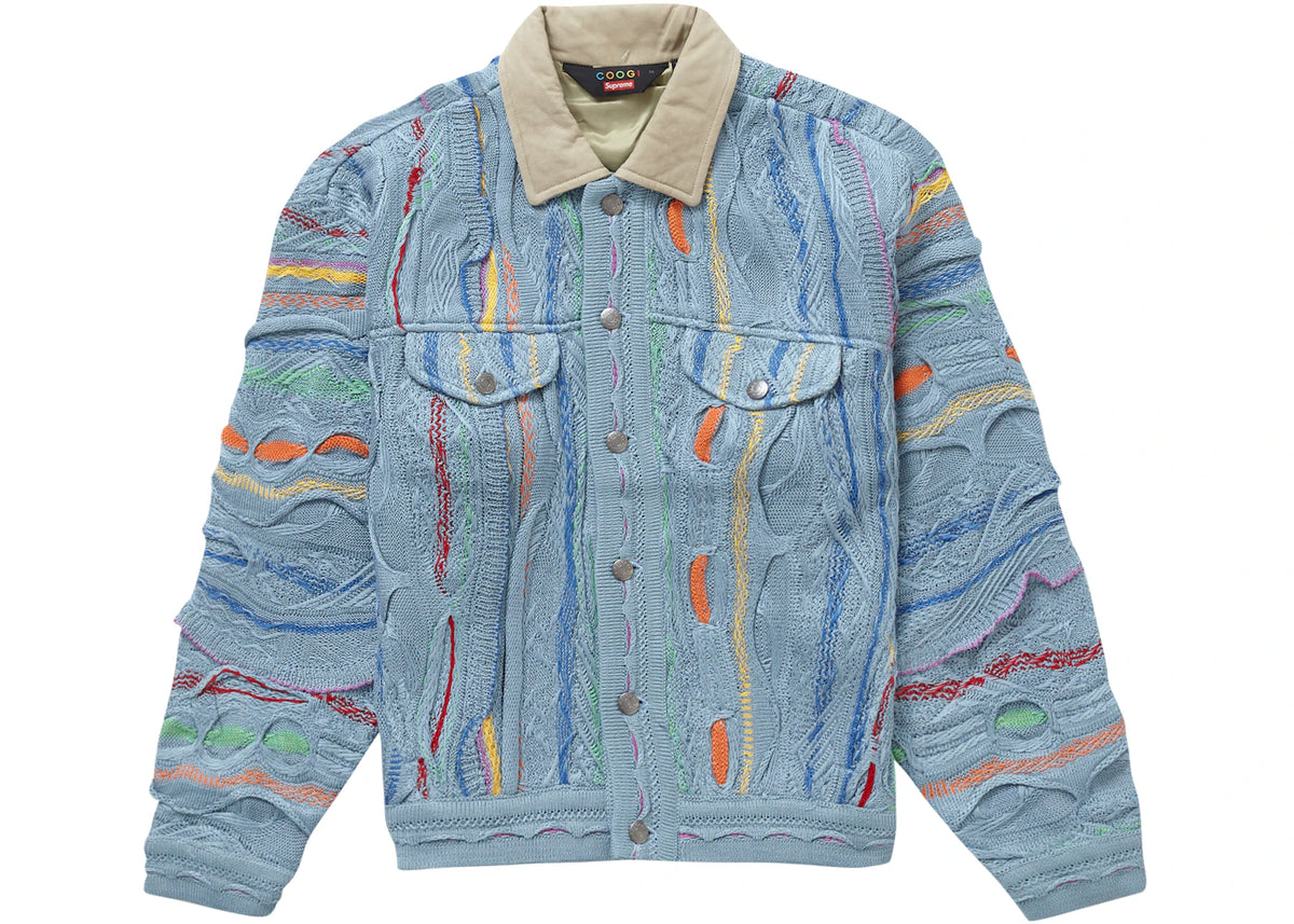 Supreme Coogi Trucker Jacket Blue - vue 360