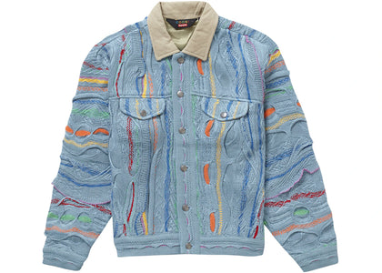 Supreme Coogi Trucker Jacket Blue - apparel view 2