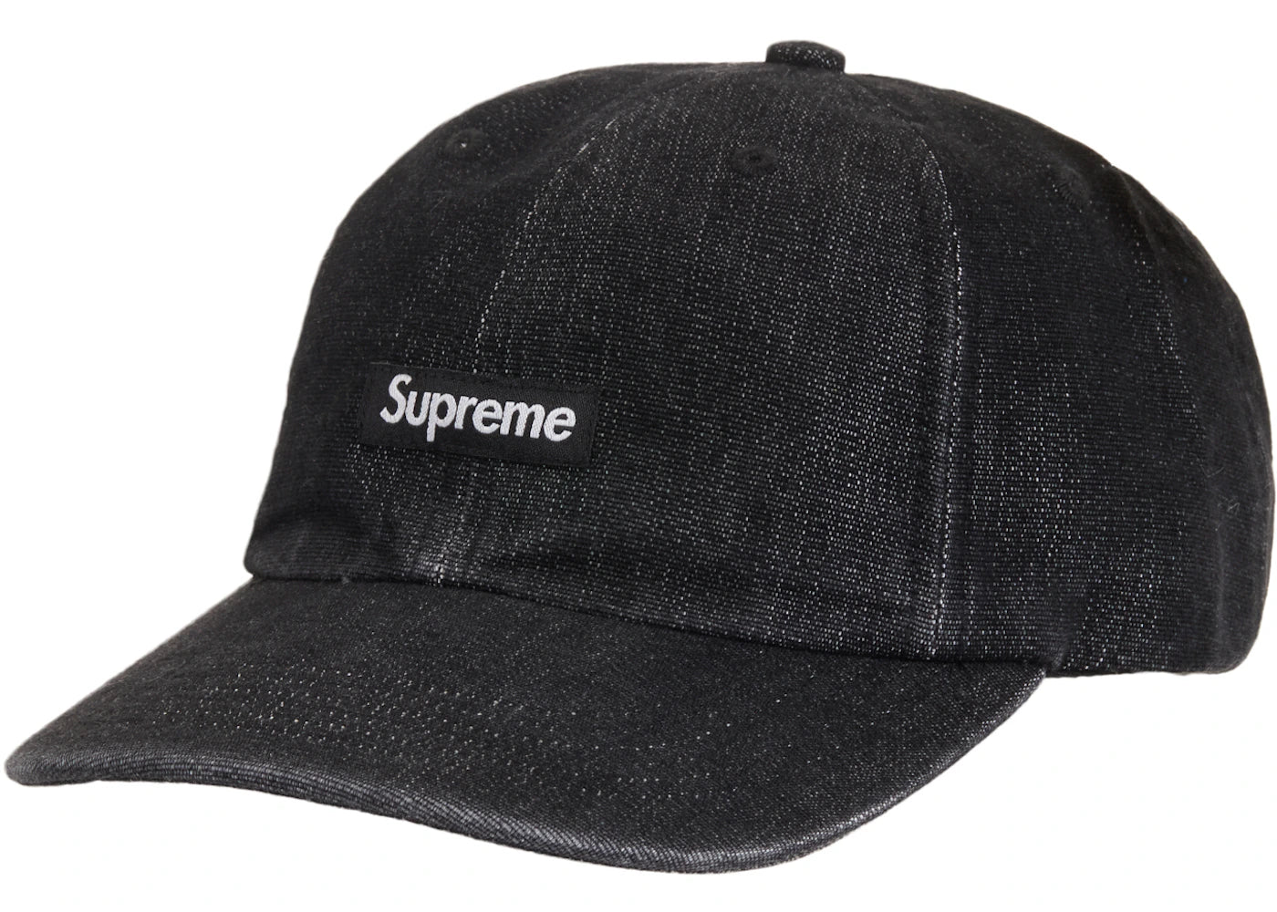 Supreme Cordura Denim Small Box 6-Panel Black - vue secondaire A