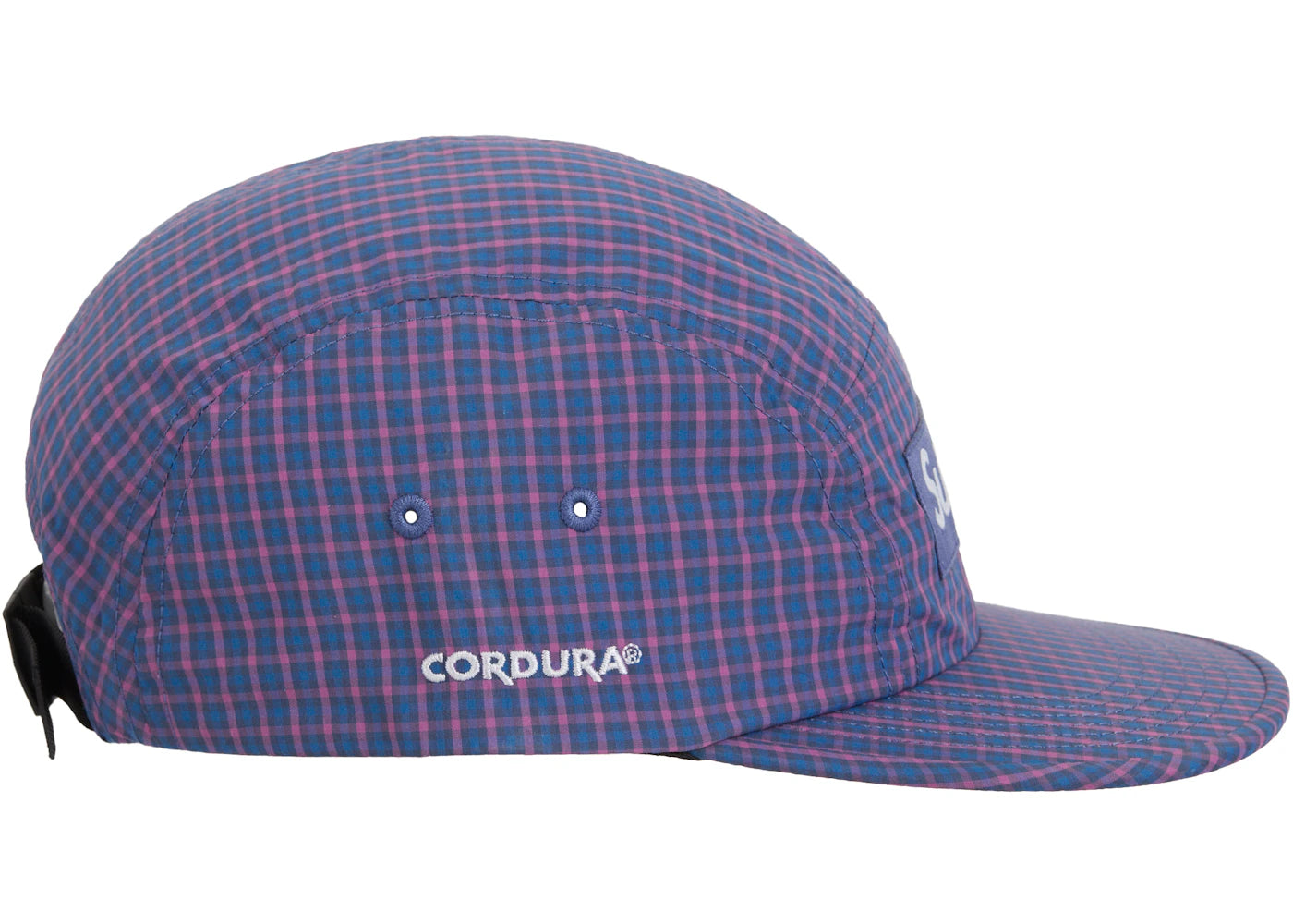 Supreme Cordura Plaid Camp Cap Blue - vue secondaire B