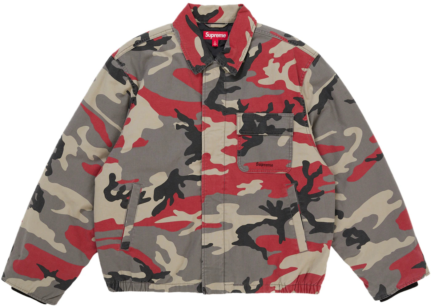 Supreme Cordura Twill Utility Jacket Red Camo - vue secondaire A