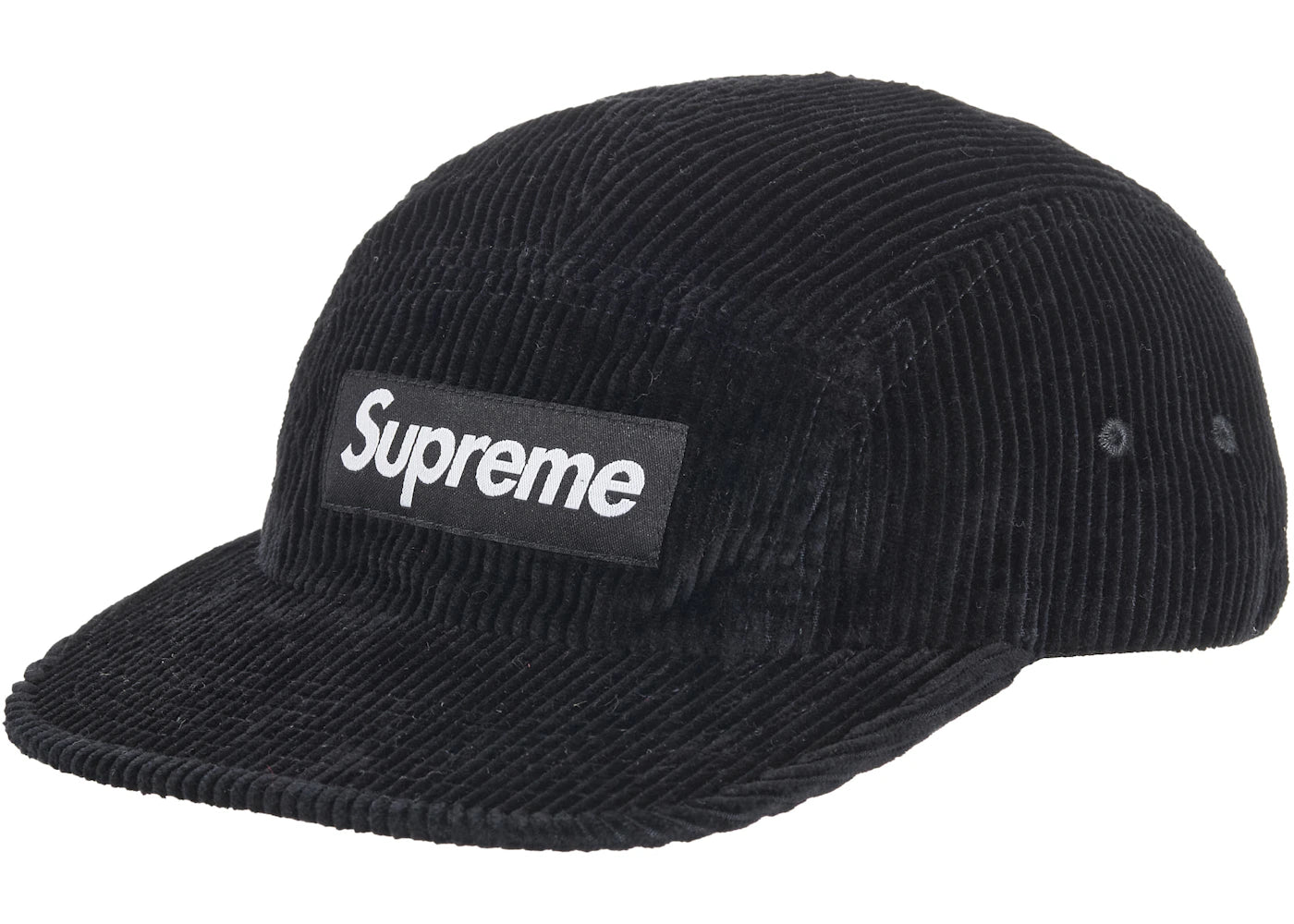 Supreme Corduroy Camp Cap (FW25) Black - vue secondaire A