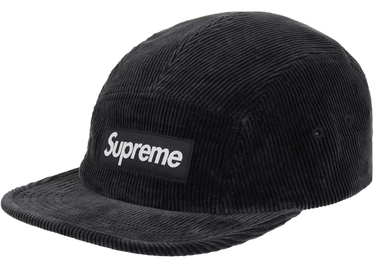 Supreme Corduroy Camp Cap (SS25) Black - vue secondaire A