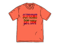 Supreme Cotton Mesh Gradient Logo S/S Top Dark Coral