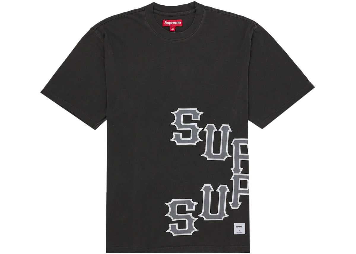 Supreme Cracked Spellout S/S Top Black - vue secondaire A
