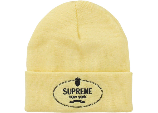 Supreme Crest Beanie Pale Yellow