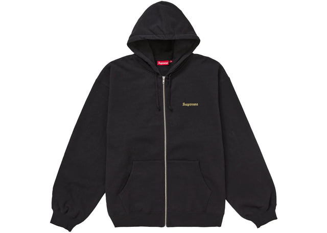Supreme Crest Zip Up Hooded Sweatshirt Black