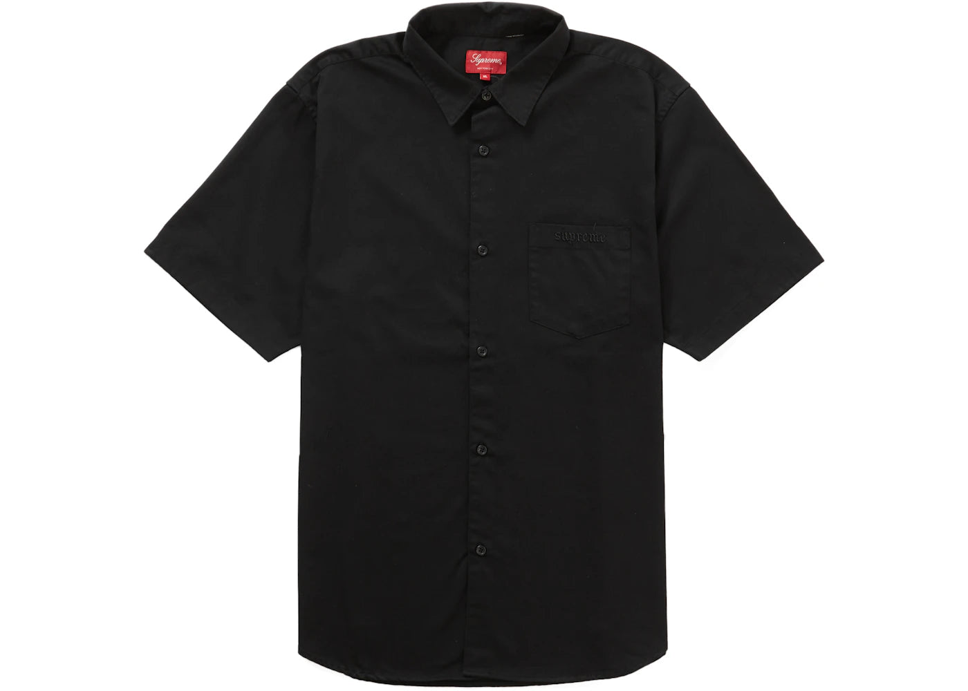 Supreme Croc Patch S/S Work Shirt Black - vue secondaire B