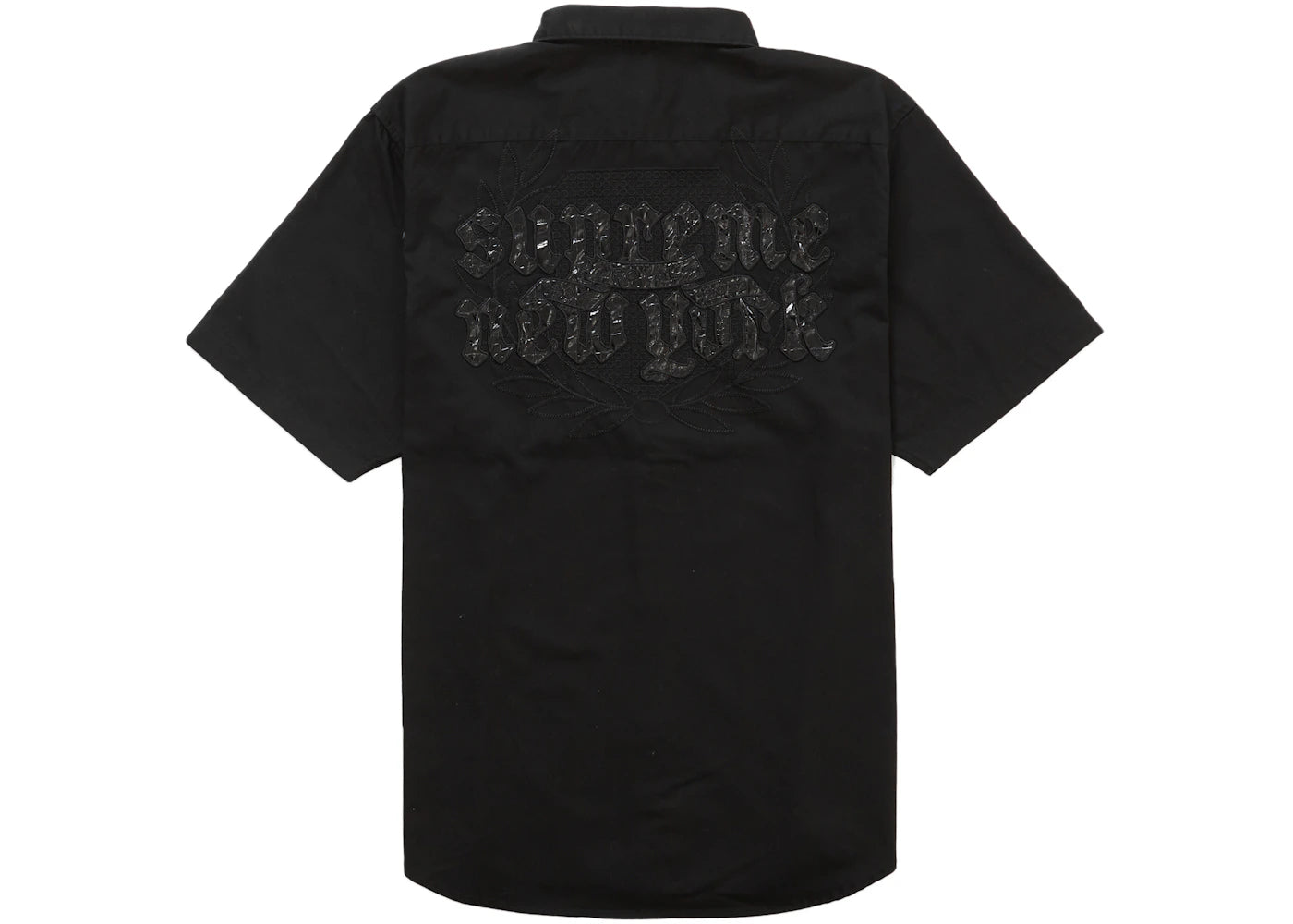 Supreme Croc Patch S/S Work Shirt Black - vue secondaire A
