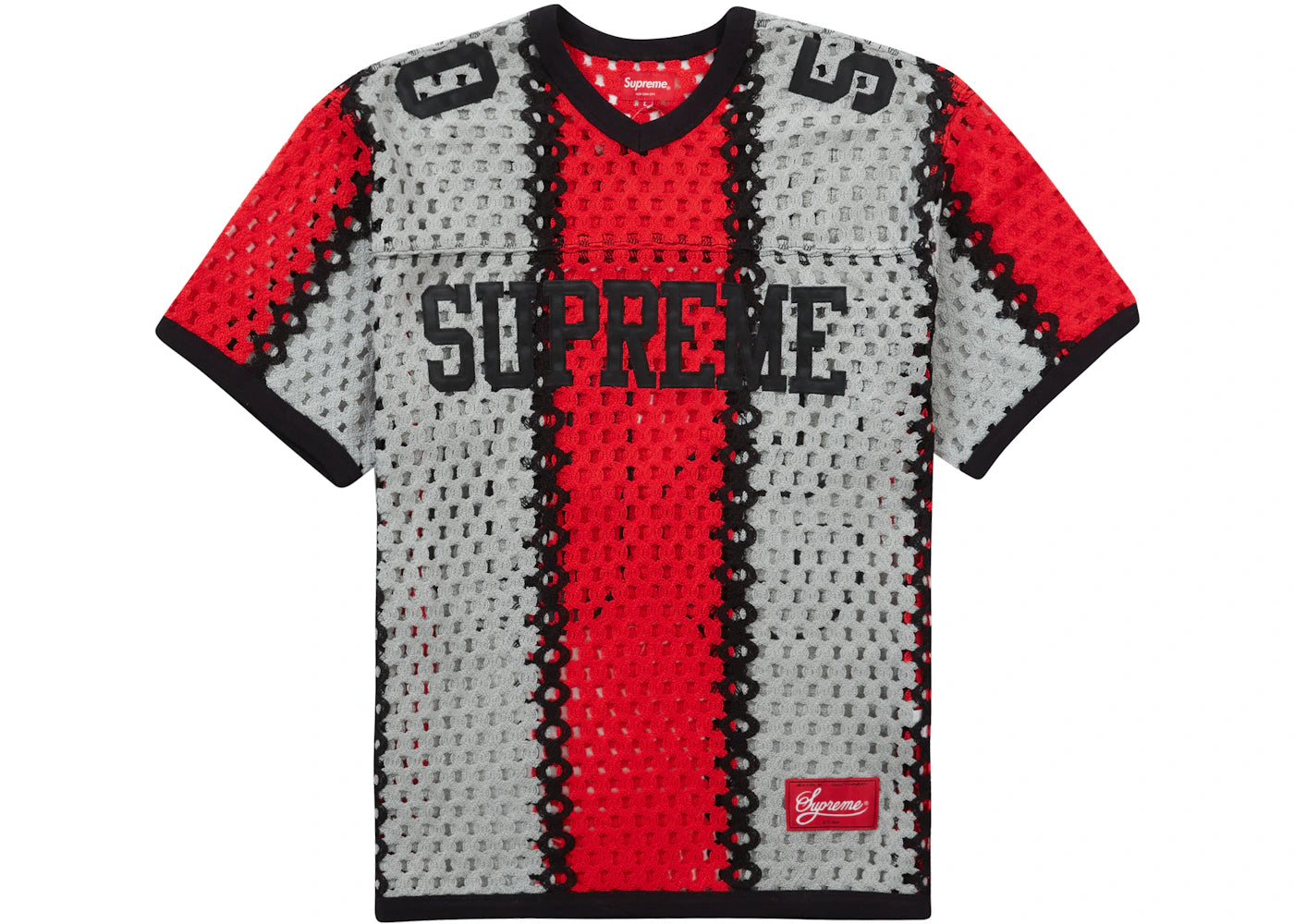 Supreme Crochet Football Jersey Black - vue secondaire A
