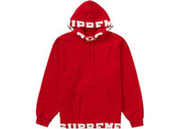 Supreme Cropped Logos Hooded Sweatshirt Red