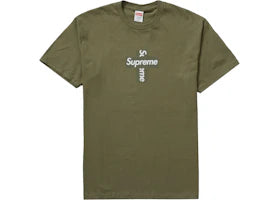 Supreme Cross Box Logo Tee Light Olive - vue 360