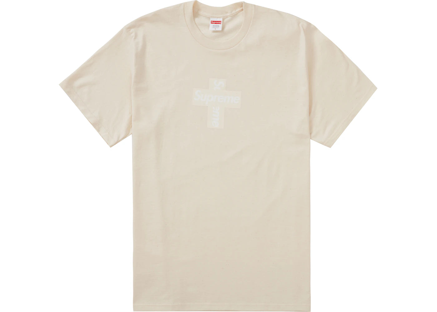 Supreme Cross Box Logo Tee Natural - vue secondaire A