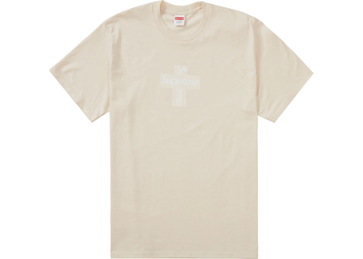 Supreme Cross Box Logo Tee Natural - vue 360
