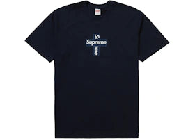 Supreme Cross Box Logo Tee Navy
