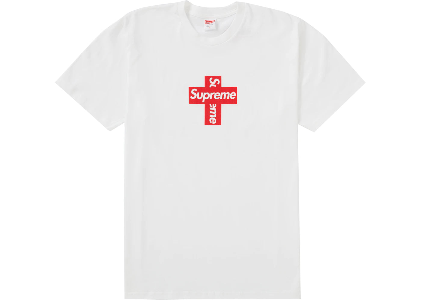 Supreme Cross Box Logo Tee White - vue 360