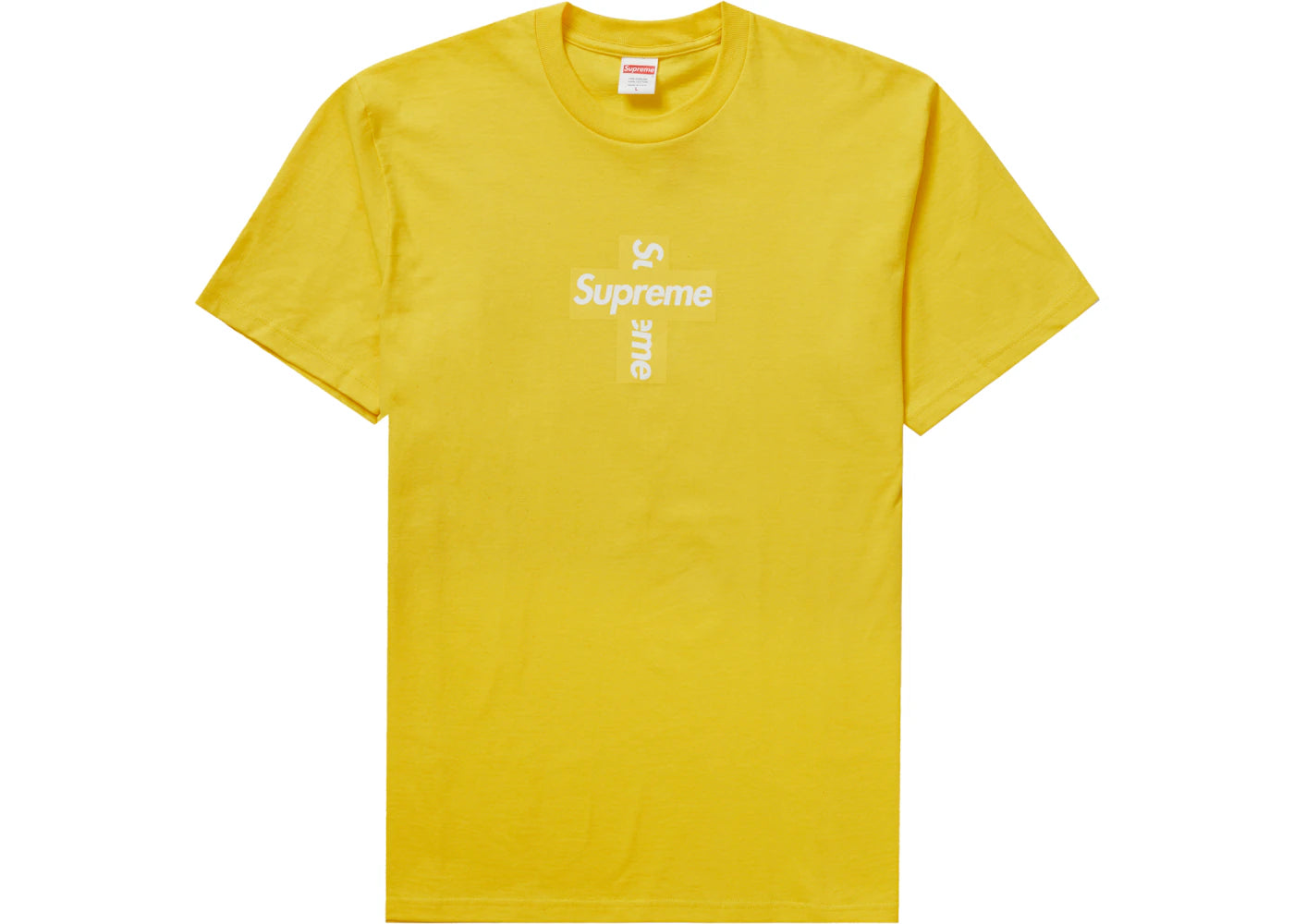 Supreme Cross Box Logo Tee Yellow sneakers - authentic Supreme shoes