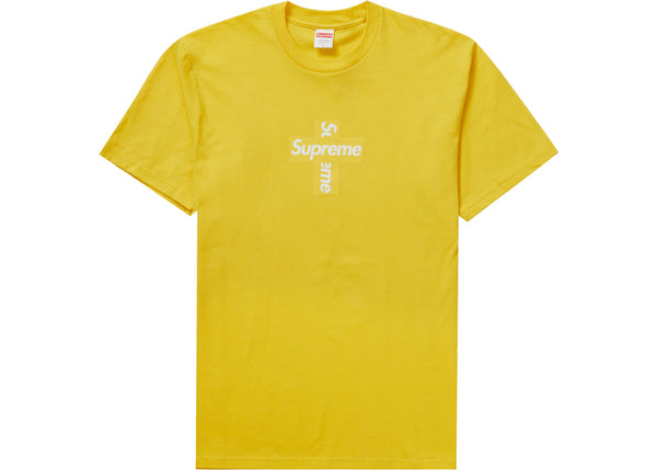 Supreme Cross Box Logo Tee Yellow sneakers - authentic Supreme shoes