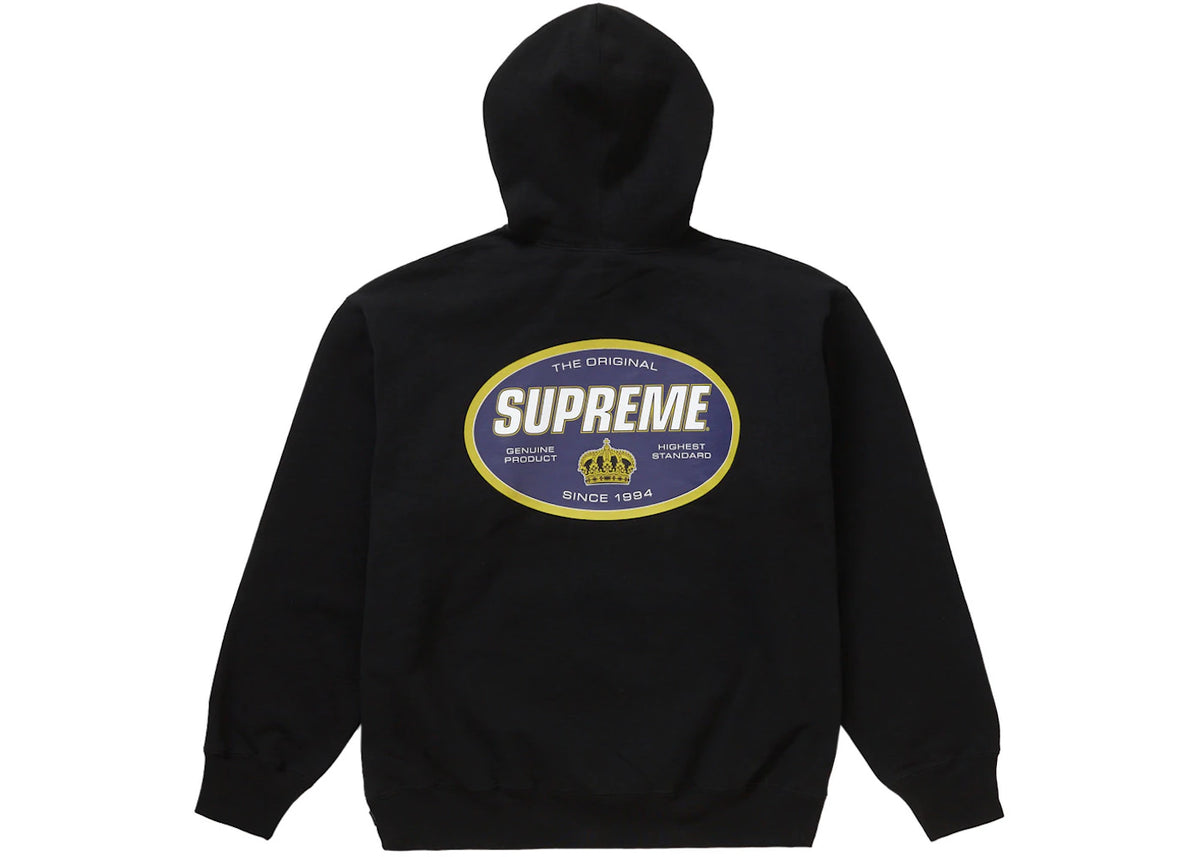 Supreme Crown Hooded Sweatshirt Black - vue secondaire A