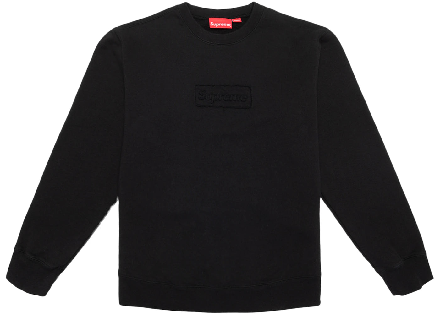 Supreme Cutout Logo Crewneck Black - vue 360