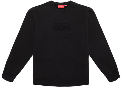 Supreme Cutout Logo Crewneck Black - authentic Supreme product