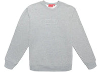 Supreme Cutout Logo Crewneck Heather Grey