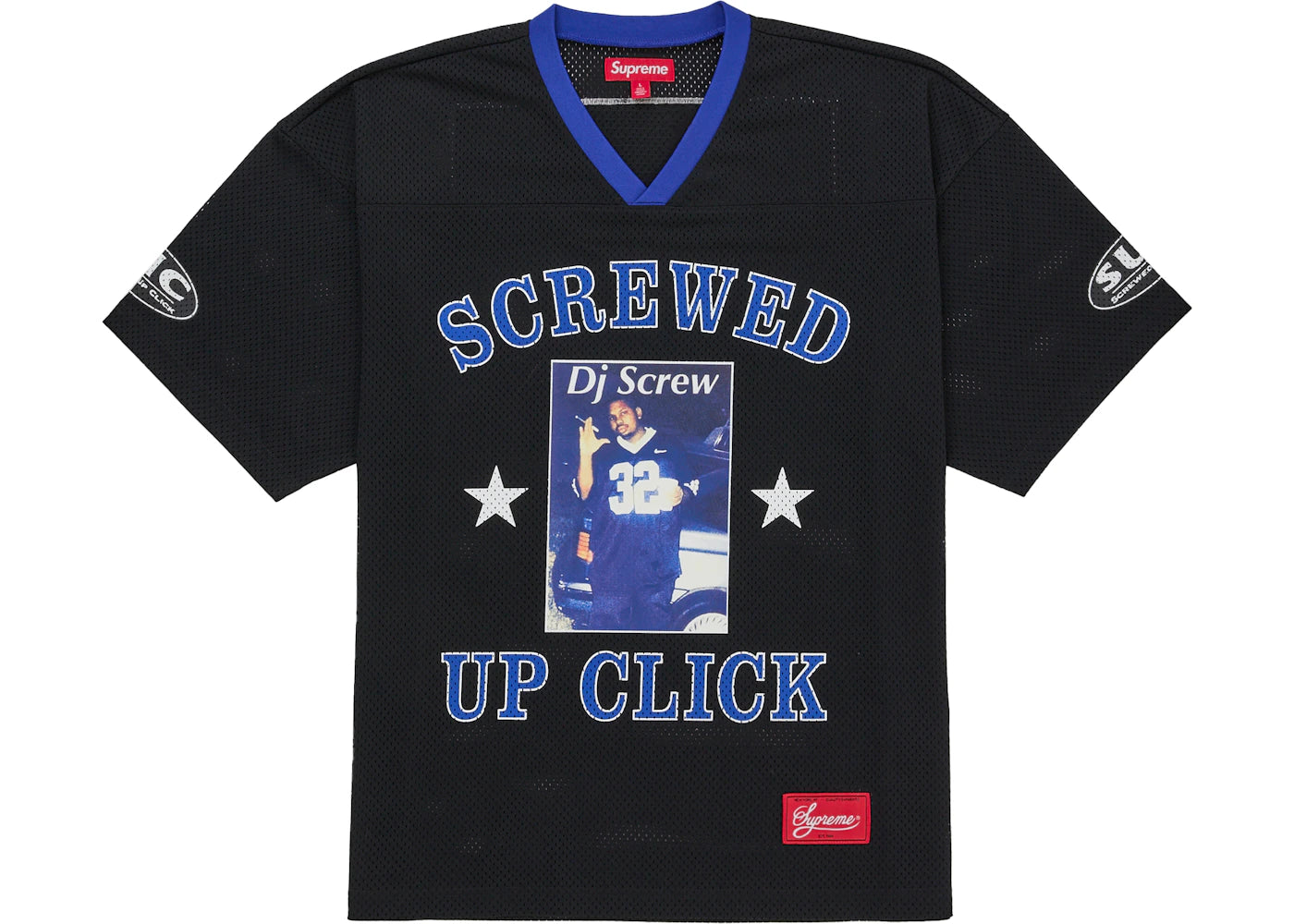 Supreme DJ Screw Football Jersey Black - vue 360