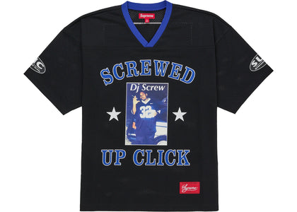 Supreme DJ Screw Football Jersey Black - authentic Supreme apparel