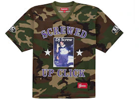 Supreme DJ Screw Football Jersey Woodland Camo