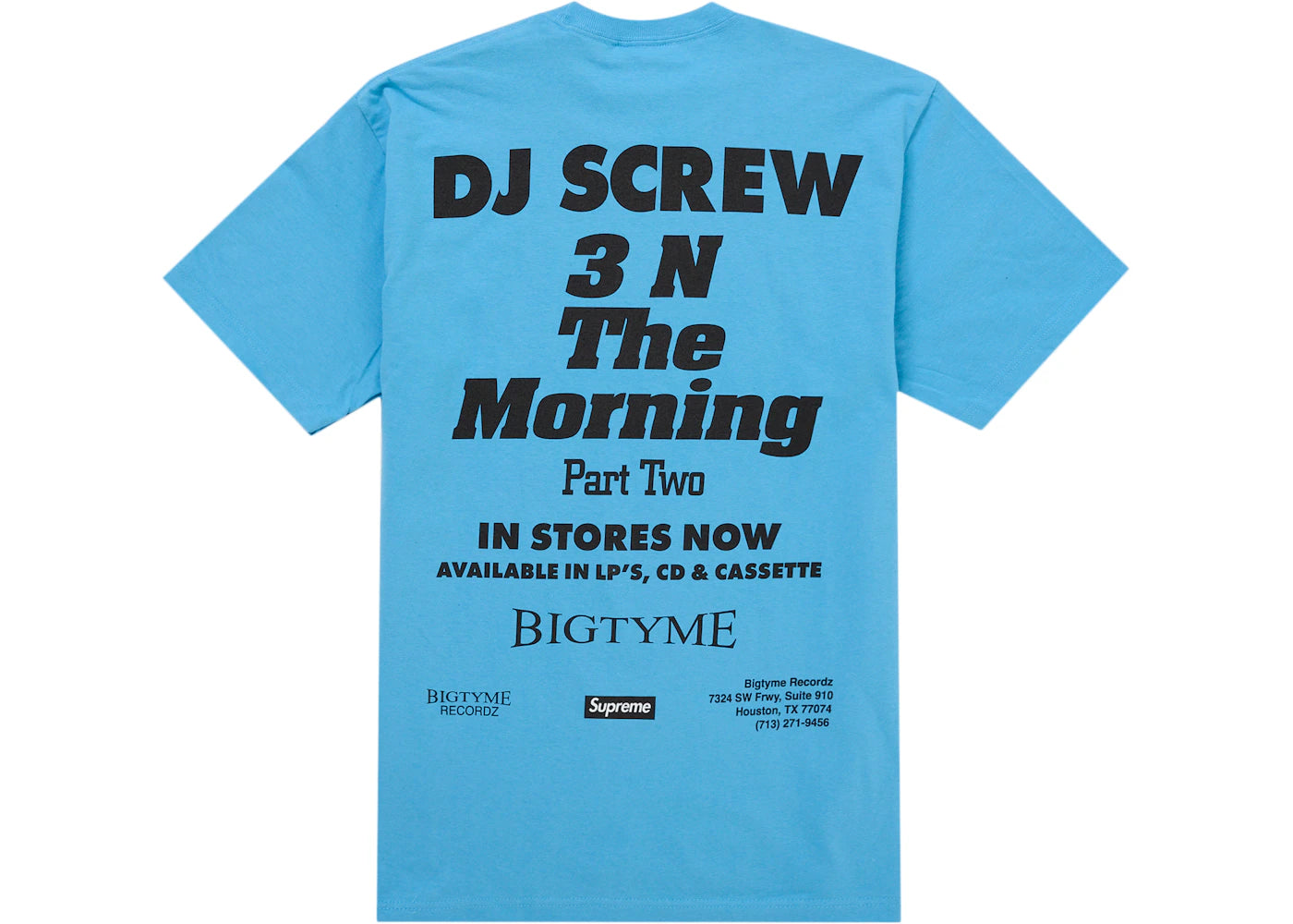 Supreme DJ Screw SUC Tee Blue - vue secondaire B
