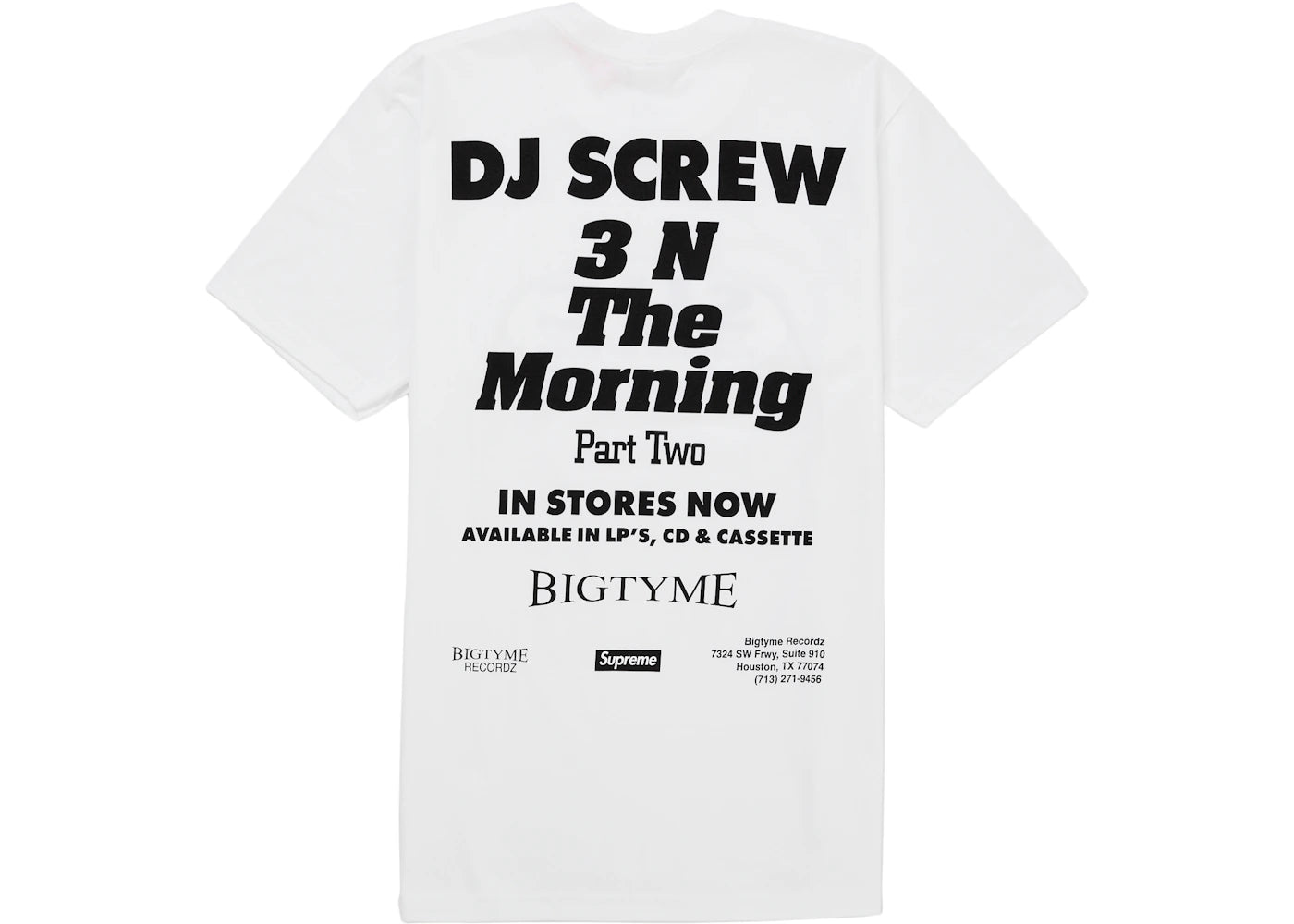 Supreme DJ Screw SUC Tee White - vue secondaire A