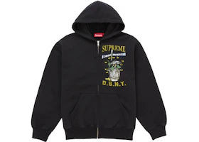 Supreme DSNY Zip Up Hooded Sweatshirt Black