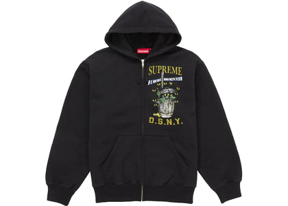 Supreme DSNY Zip Up Hooded Sweatshirt Black - apparel view 2