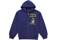 Supreme DSNY Zip Up Hooded Sweatshirt Washed Navy