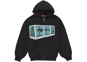 Supreme Damien Hirst Zip Up Hooded Sweatshirt Black - vue 360