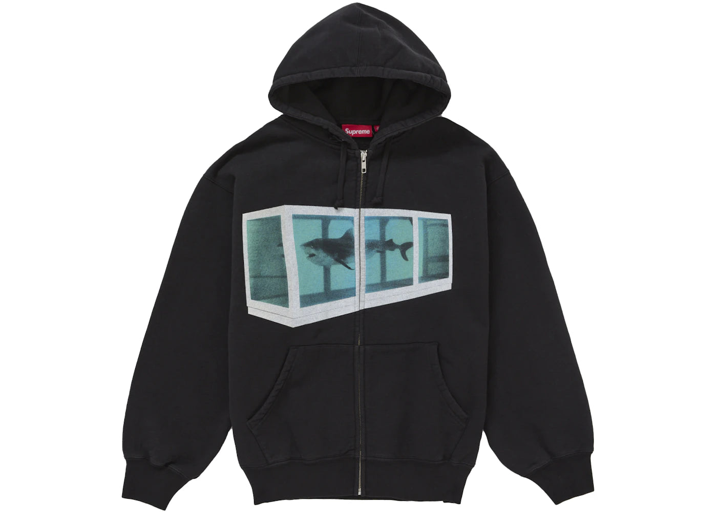 Supreme Damien Hirst Zip Up Hooded Sweatshirt Black - vue secondaire A