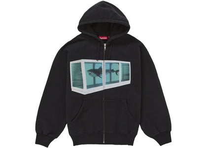 Supreme Damien Hirst Zip Up Hooded Sweatshirt Black - apparel view 2