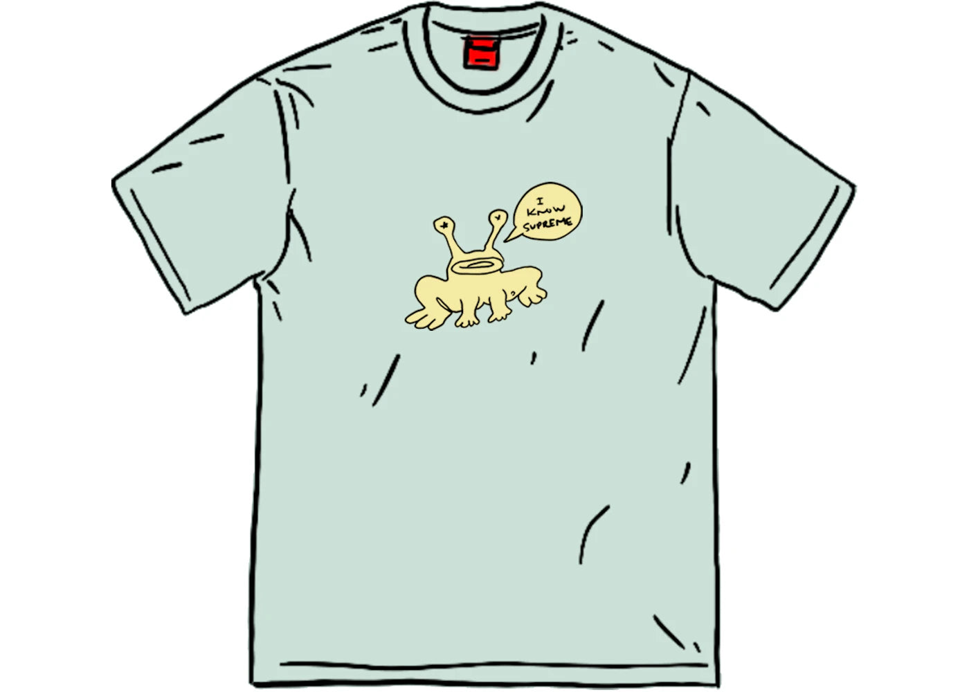 Supreme Daniel Johnston Frog Tee Light Teal - vue 360